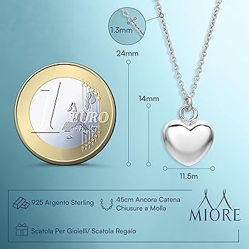 Moneta 2 Lire Italiana Collana Donna Moneta 2 Lire Api | Argento Sterling 925 Oro 18kt | Regalo Elegante Per Donne Moneta Oro