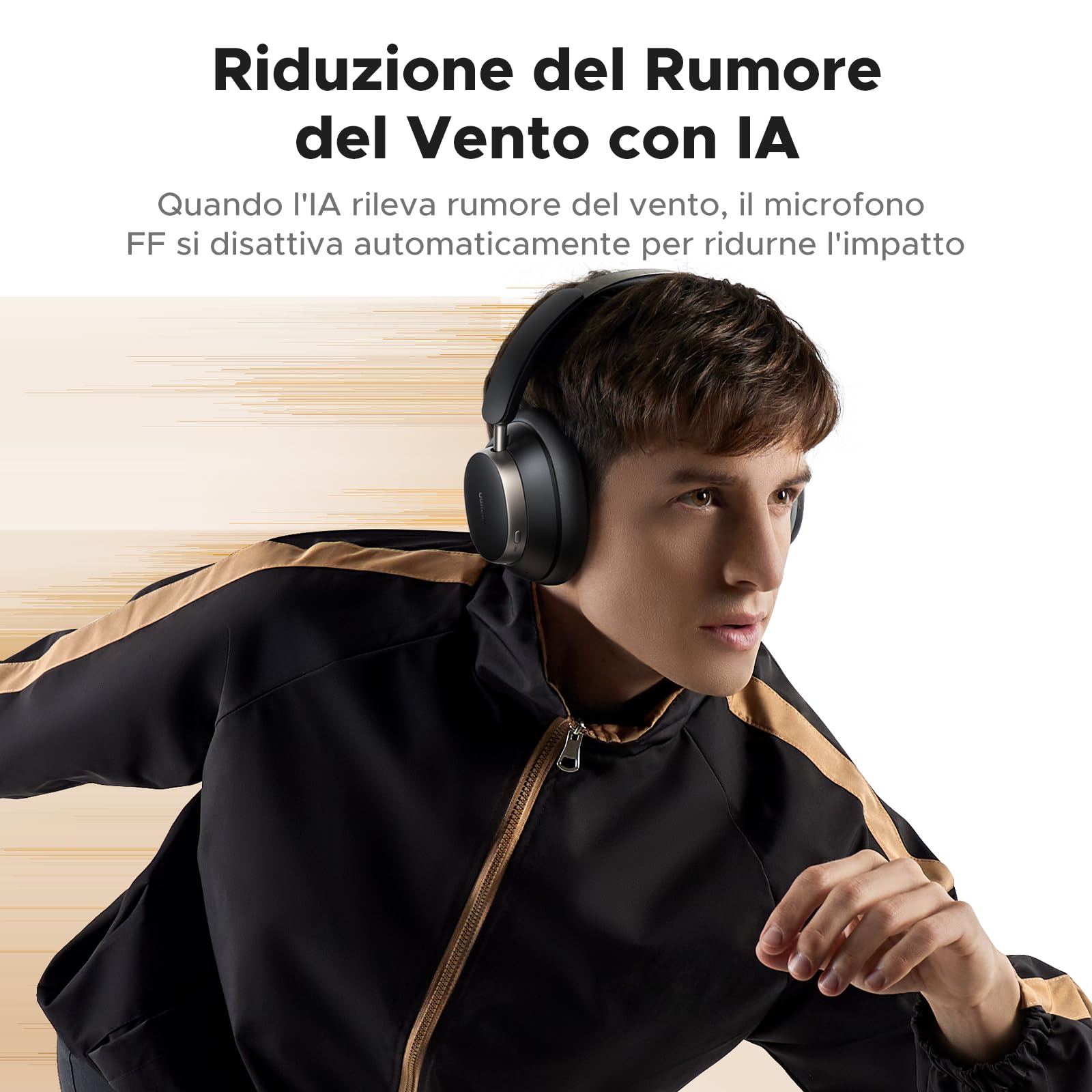 UGREEN Studio Pro Cuffie Bluetooth Over-ear ANC Adattiva 48dB Hi res | Cuffie Bluetooth Cancellazione Attiva del Rumore Ibrida Adattiva 48dB Bluetooth 6.0 120 Ore Audio Spaziale Equalizzatore Nero