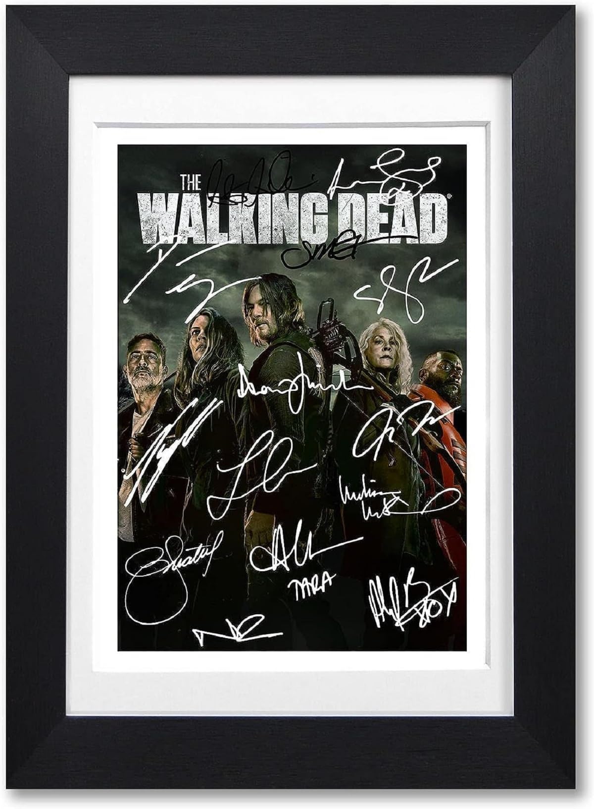 The Walking Dead Full Cast Signed Autograph Signature A4 Poster Photo Print Photograph Artwork Wall Art Picture Present Memorabilia Gift (Season 11, A4 Black Framed & Mounted)