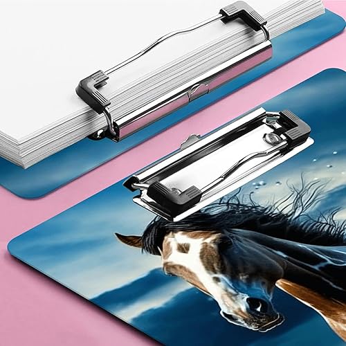 Miniatura 6 de Portapapeles de madera de 9 x 12.5 pulgadas, diseño de moda, para enfermeras, oficina, profesores, estudiantes, mujeres, hombres y niños, con clip