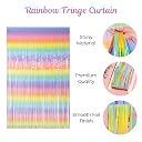 Special You Pastel Fringe Backdrop Curtains for Decoration, Fancy Curtains for Decoration Curtains for Background, Foil Curtain for Decoration, Backdrop for Birthday Decoration, Birthday Curtain- 2Pcs gallery image