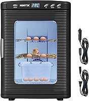 Vista 8 de RYFT Incubadoras para incubar huevos, incubadora portátil de laboratorio científico de reptiles de 25 L con calefacción y enfriamiento de 41.0 Rojo