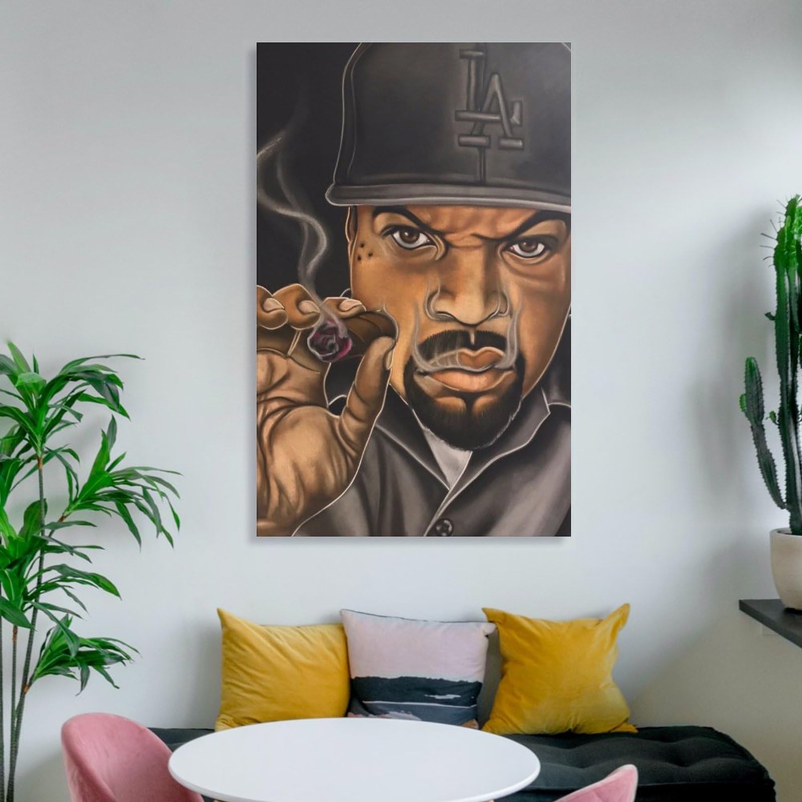 Poster artistico su tela, motivo: cantante rap hip hop, tutte le stelle, decorazione artistica da parete, poster decorativi moderni per la casa, 40 x 60 cm