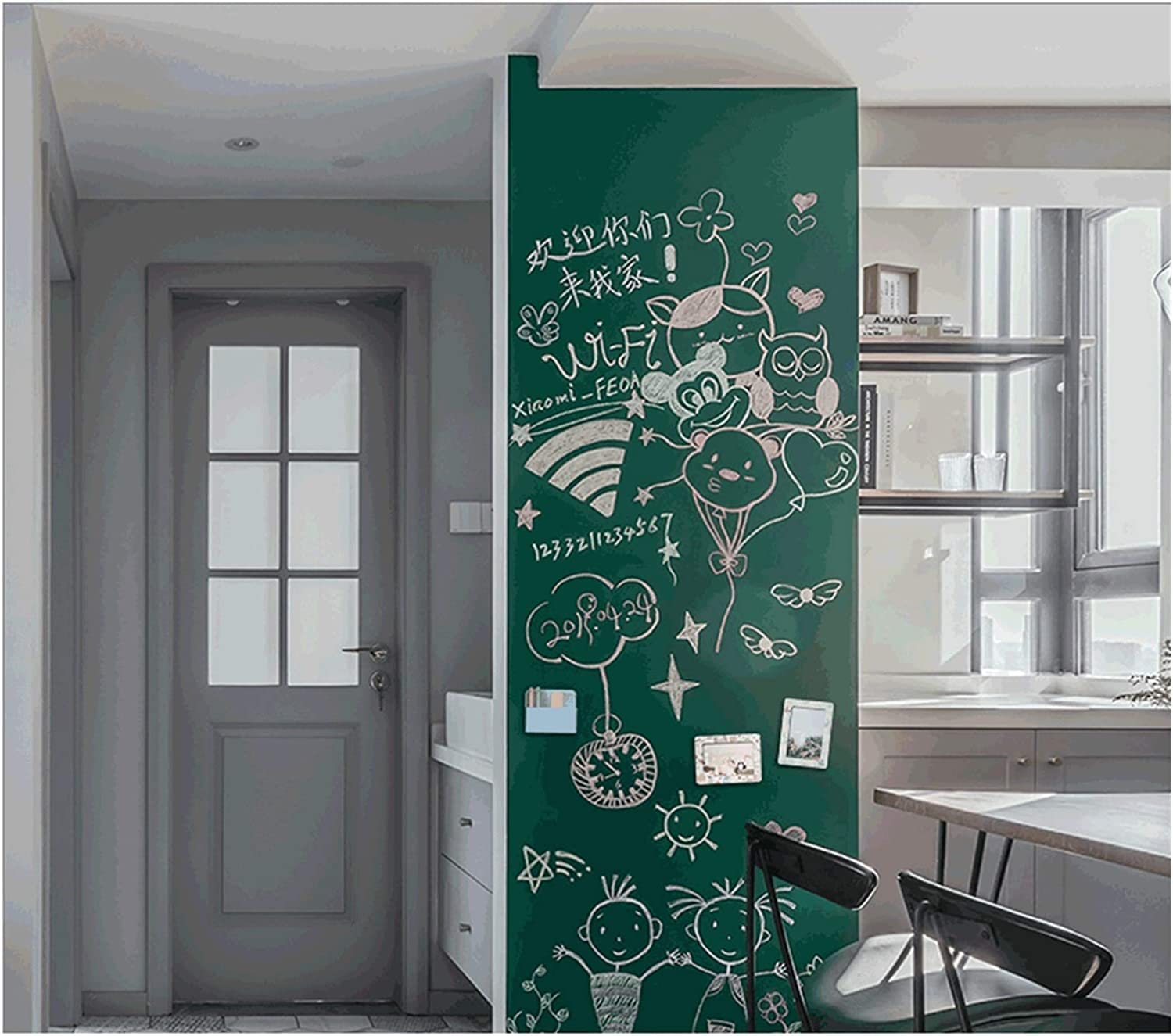 Scheda di Scarabocchio Lavagna da Disegno Lavagna Magnetica a Doppio Strato con Graffiti Adesivi Decorativi da Parete per Bambini e Adulti Lavagna Doodle Utile