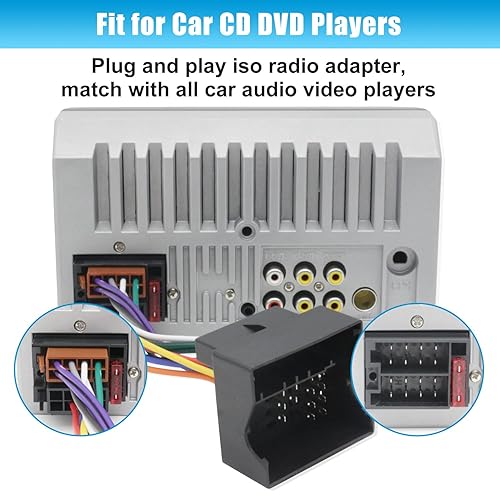 Miniatura 4 de Adaptador de arnés de cable de radio estéreo ISO para BMW E39 E53 Ford Focus VW Passat Opel Series Adaptador de arnés de cableado de radio