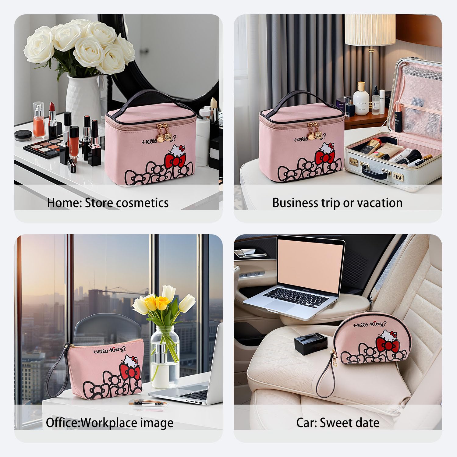 Vimanllie Hide and Seek Travel Cosmetic Bag