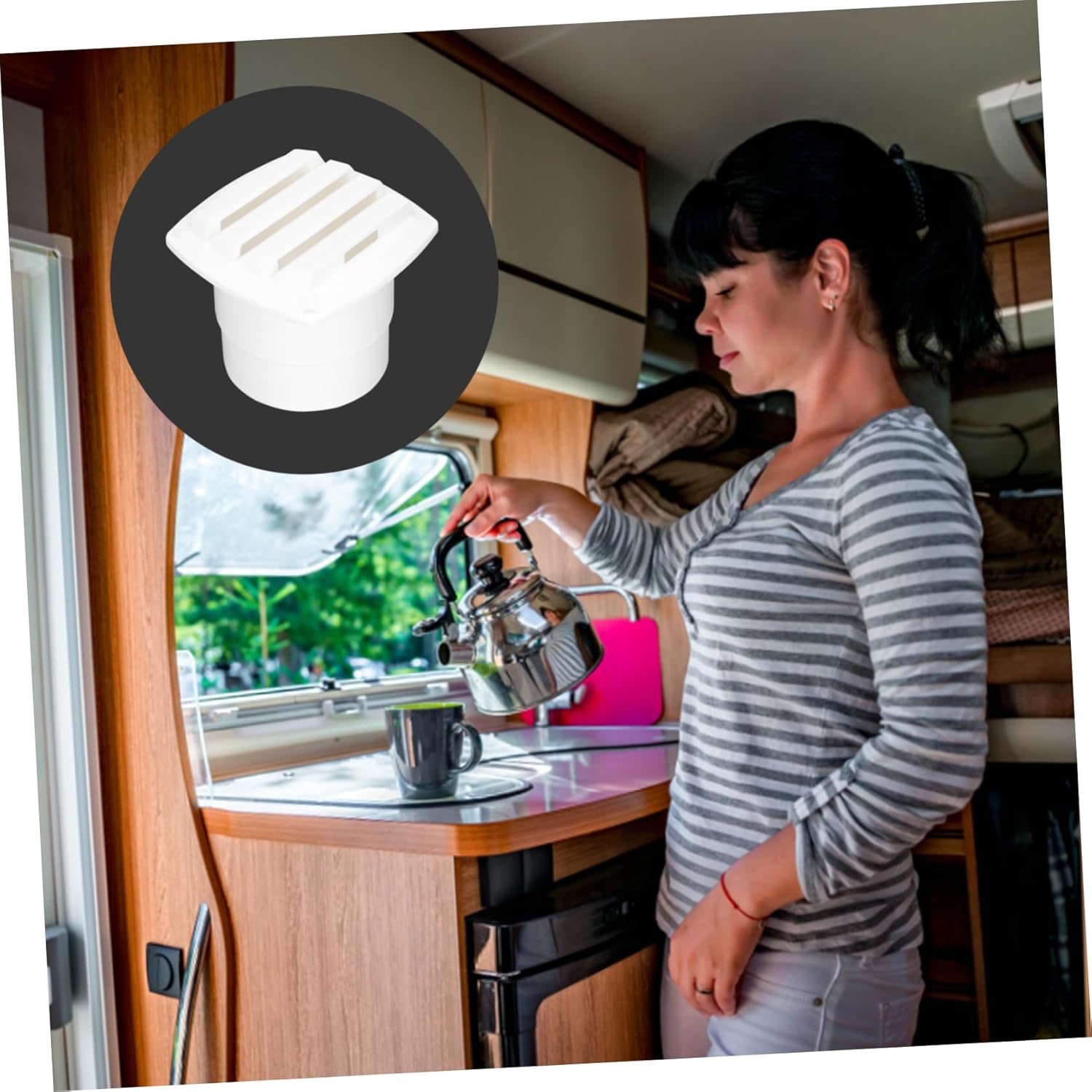 Cabilock 5pcs Vent Cover Exhaust Vent for Boats Rvs Yachts Durable Breathable Grille for Improved Airflow Easy Installation Elegant Design