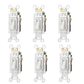 Wengart 3-Way Toggle Switch Homeowners Hallway Self Ground 6Pack