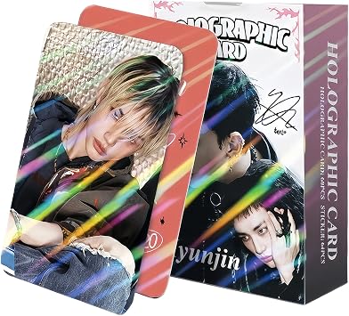 PYAJUU Stray Kids Photocards 124 PCS SKZ DO IT Album Photo Cards with 64 PCS Stickers KPOP Gift Lomo Merch for SKZ Boys and Girls Straykids Laser Greeting Cards 2026 HYUNJIN