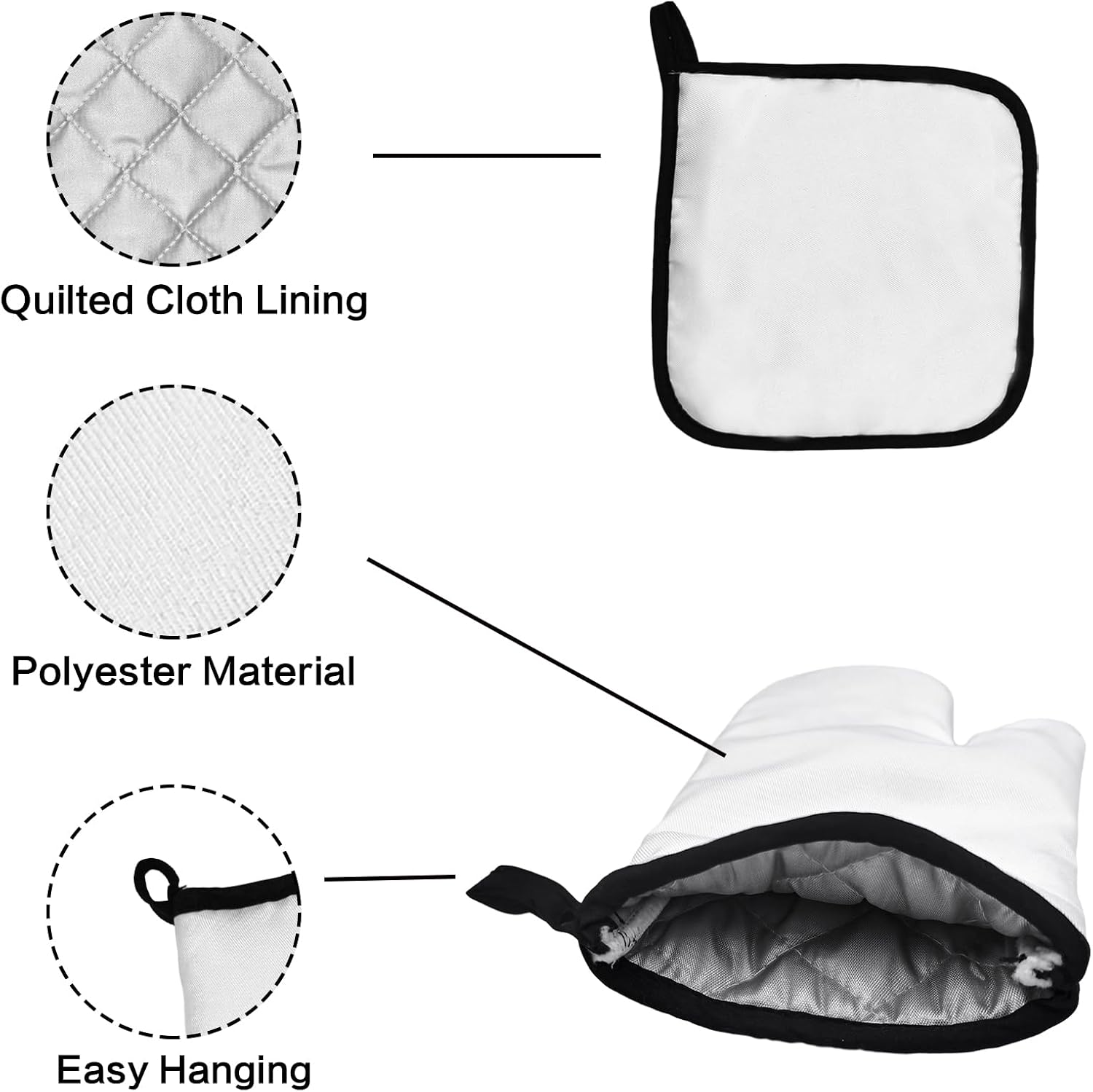 OHSUL Chicken Oven Mitts and Pot Holders Sets, Chicken Gifts Kitchen Decor Accessories, Chicken Gifts for Chicken Lovers Women Heat Resistant Oven Gloves Hot Pads for Kitchen Cooking Baking Grilling