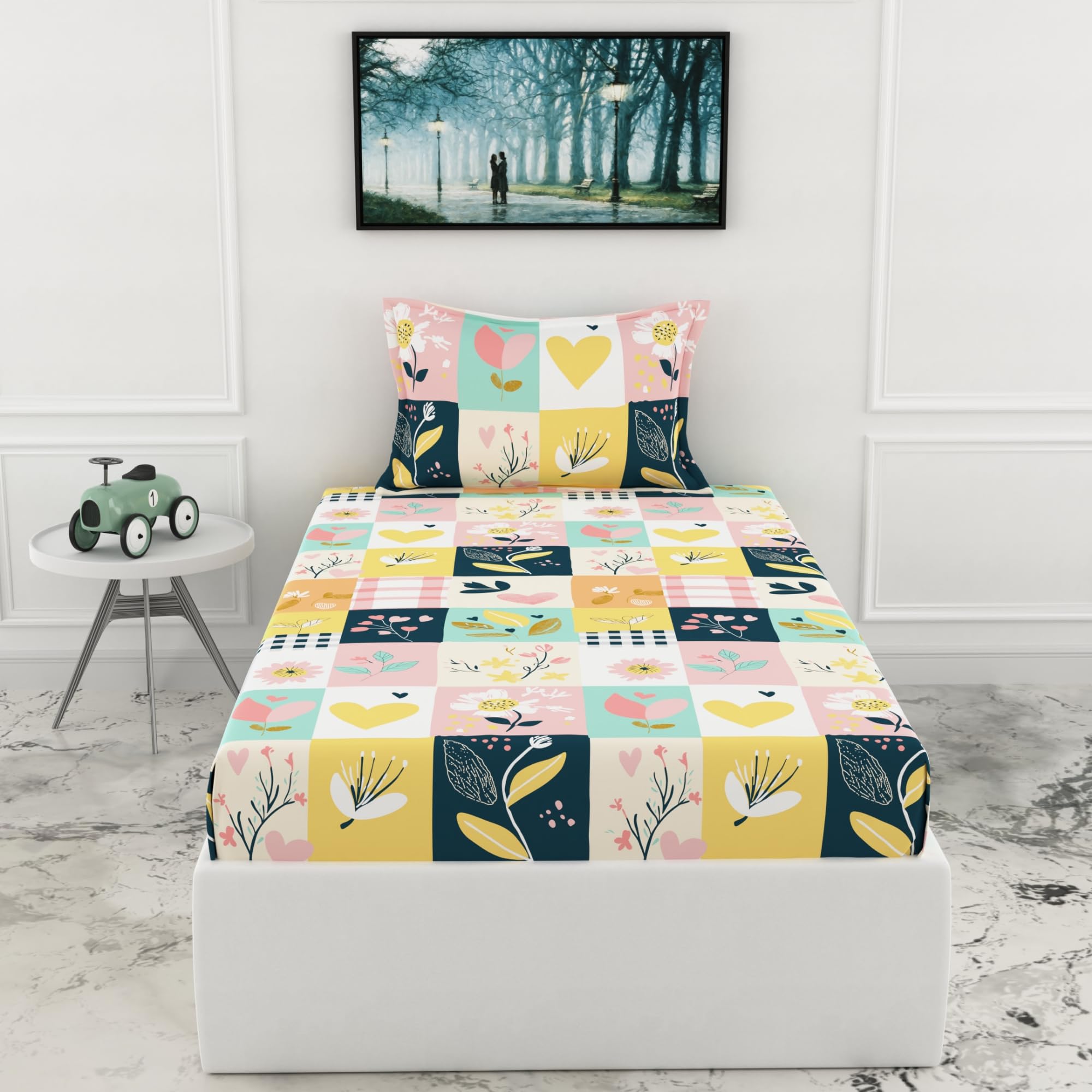 King Size Cotton Fitted Sheet Set - Loreto -10 King Size Cotton Fitted Sheet Set - Loreto -10