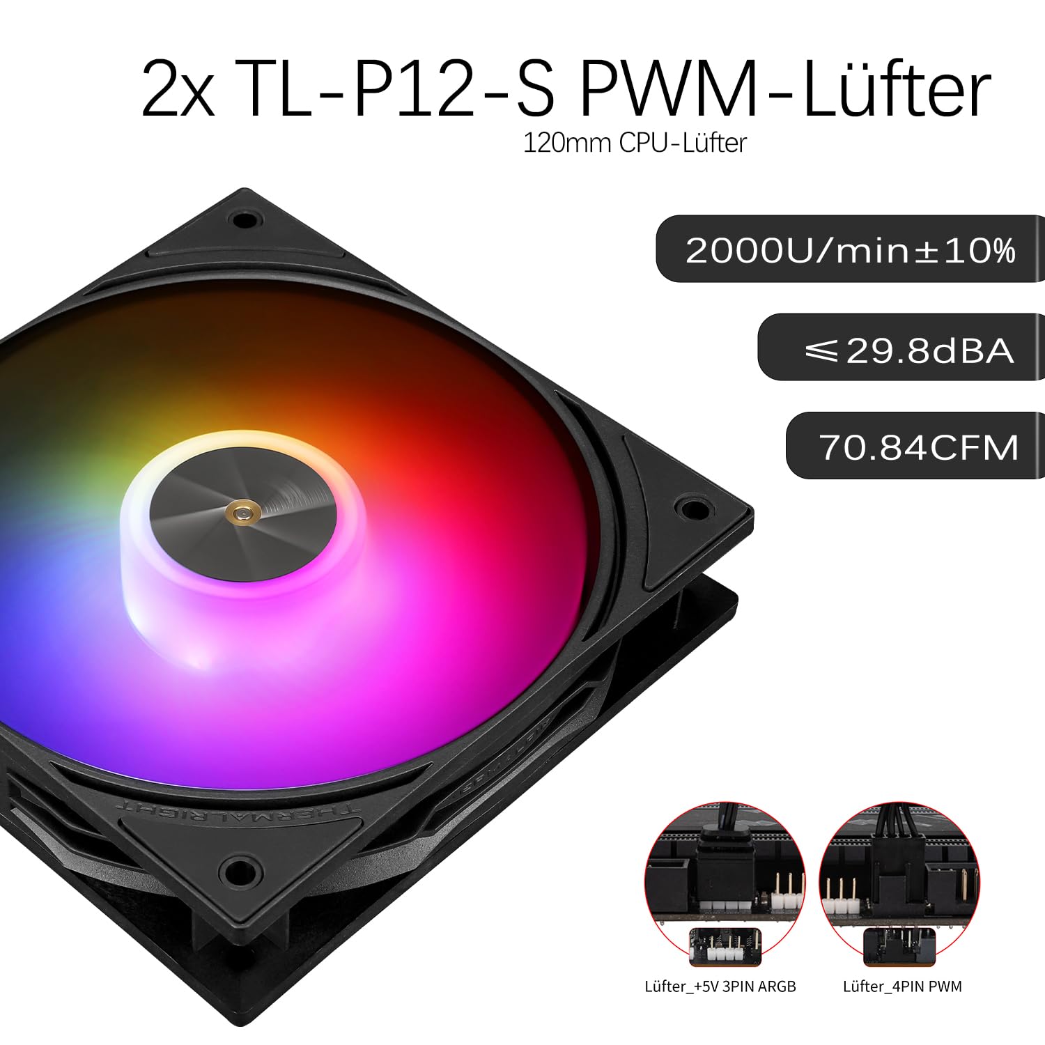 TR-Thermalright FW240 Black ARGB Liquid CPU Cooler, Schermo LCD IPS da 2,4 pollici con risoluzione 320x240 - Magnetico, tema schermo DIY, per AM4/AM5, LGA1851/1700/115x