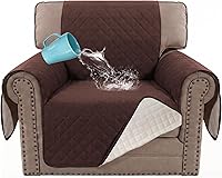 Vista 26 de H.VERSAILTEX Funda para sofá, 100% impermeable, protector de muebles, funda de sofá lavable con respaldo antideslizante y correas elásticas