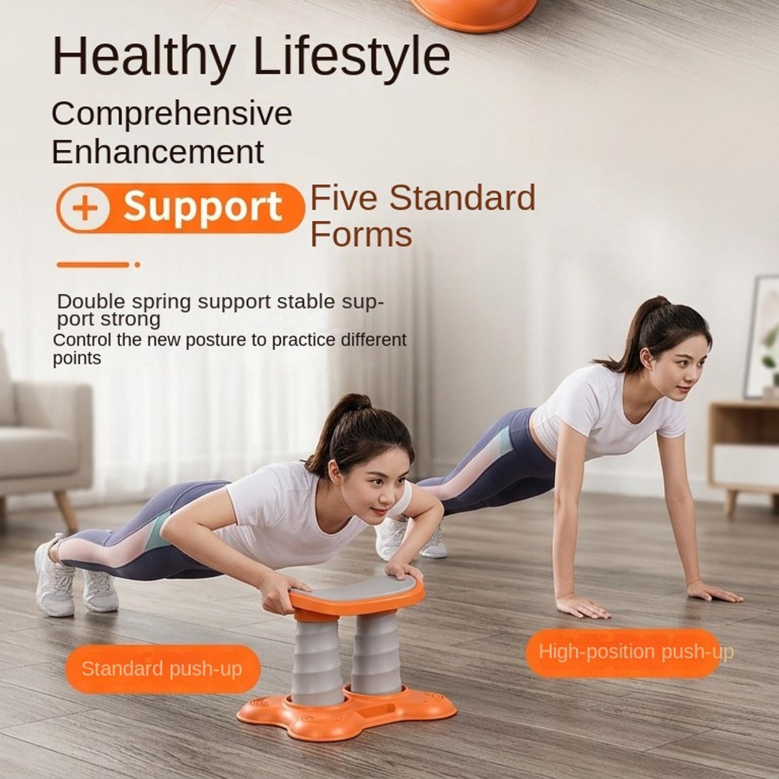 flessioni, doppia colonna ergonomica antiscivolo con ampio supporto di base | flessioni con molle ausiliarie per allenamento muscolare, esercizi di fitness, allenamento per uomini e donne, ufficio,