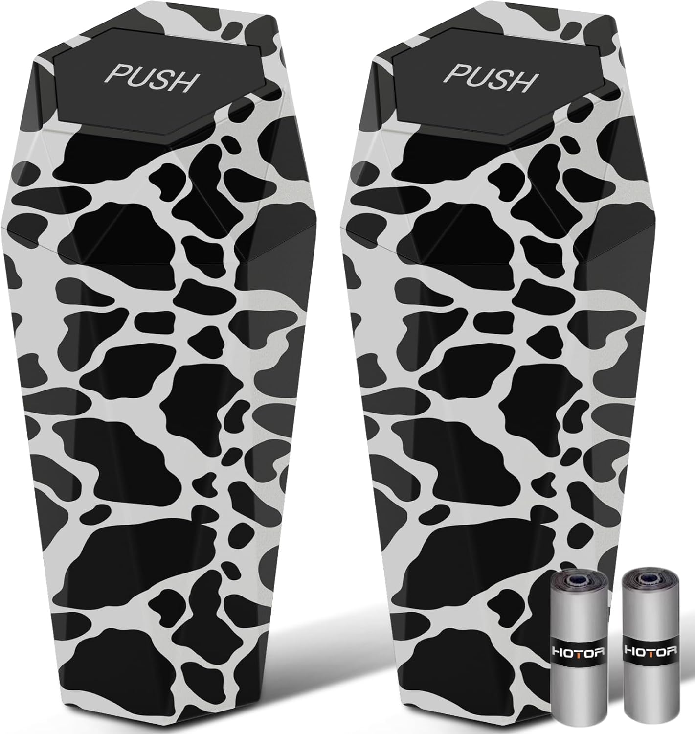 HOTOR Car Trash Can with Lid 2 Pack, Mini Car Accessories for Interior, Leakproof