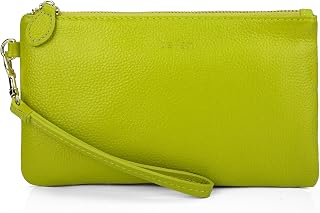 Befen Yellow Genuine Leather Wristlet