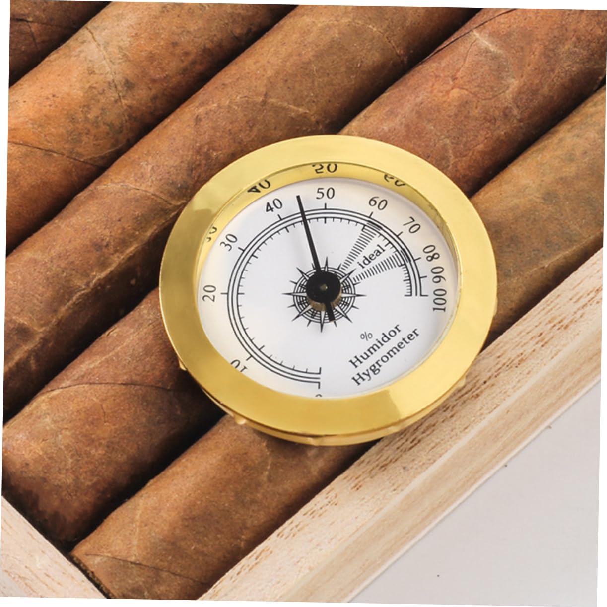 5 Piezas De Higrómetro De Humedad Para Interiores Cerillas Humidores Mecánicos Humidor De Accesorio De Vidrio