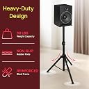 Pyle Adjustable Speaker Stands Pair, Tripod, Metal Base, 34-53 Inch, 90 Lbs gallery image