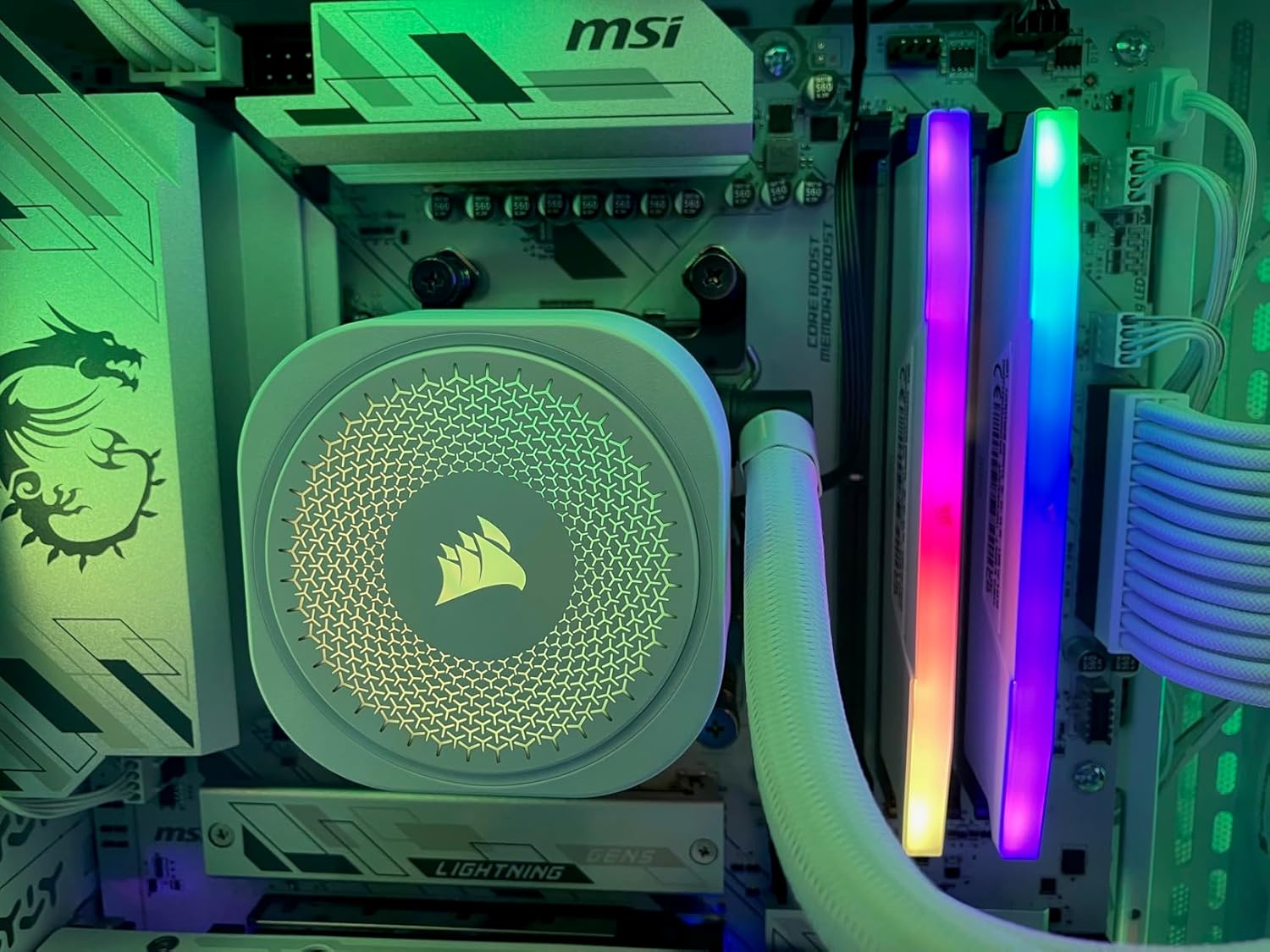 CORSAIR Vengeance RGB 32GB (2x16GB) 6000MHz DDR5 C36 1,35V Ram AMD EXPO (CMH32GX5M2E6000Z36W) - Görsel 12