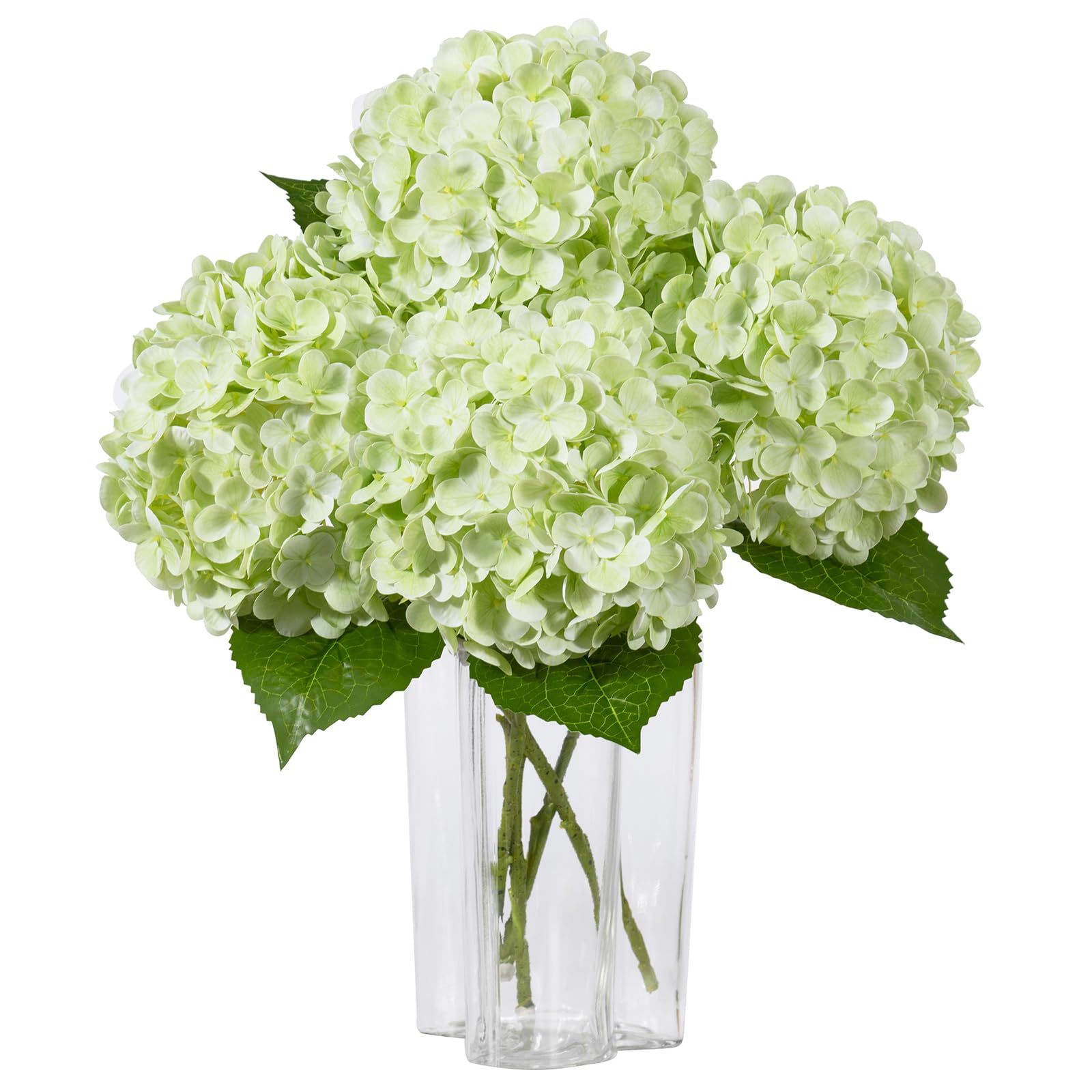 DuHouse 3Pcs Large Hydrangea Artificial Flowers,20 inch Latex Real Touch Hydrangeas Lifelike Hydrangea Flower for Home Wedding Bouquets Centerpieces