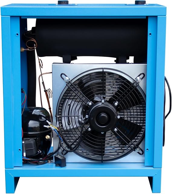 Industrial Heavy Duty Refrigerated Air Dryer 110V 70 CFM, 0.75 KW | for 15HP-20HP Rotary Screw Air Compressors R134a Cooling System Removes Moisture, Oil, Dust