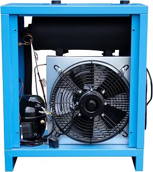 Industrial Heavy Duty Refrigerated Air Dryer 110V 70 CFM, 0.75 KW | for 15HP-20HP Rotary Screw Air Compressors R134a Cooling System Removes Moisture, Oil, Dust