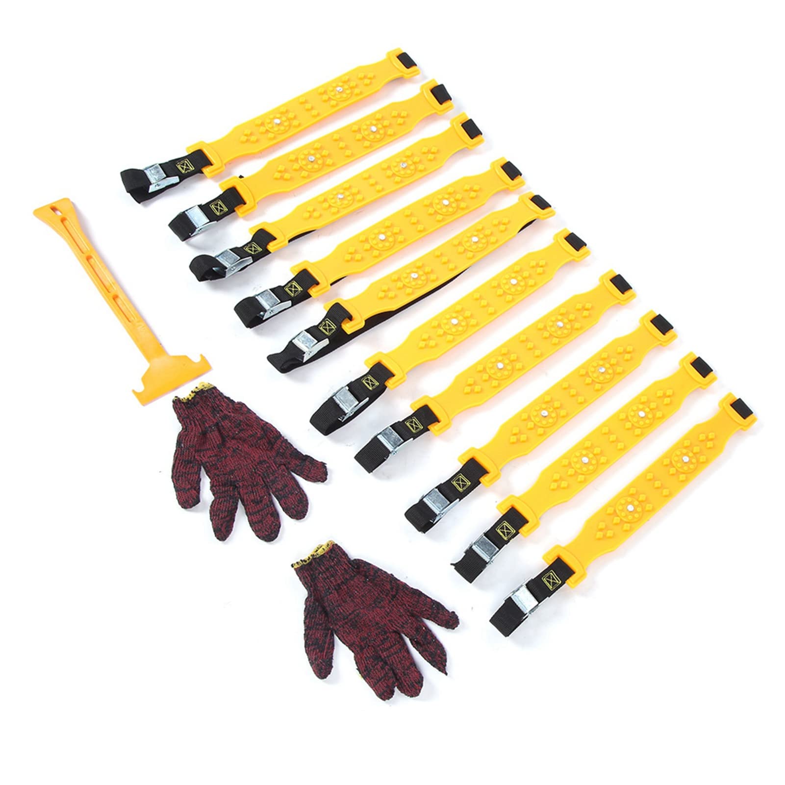 Naroote Chaînes de Pneus, Chaînes de Neige pour Pneus de Voiture de Neige TPU avec 10pcs pour la d'hiver en Plein Air