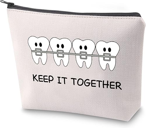 Miniatura 1 de ZJXHPO Kit de supervivencia de ortodoncista, regalo de apreciación de ortodoncista, bolsa de maquillaje con cremallera, regalo de ortodoncista,