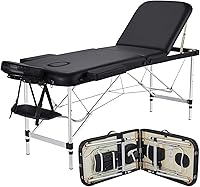 Vista 1 de Yaheetech Mesas de Masaje Cama para Tatuajes Portátiles Cama para Pestañas Ajustable Cama de Spa de Aluminio Plegable de 3 Secciones con Bolsa No