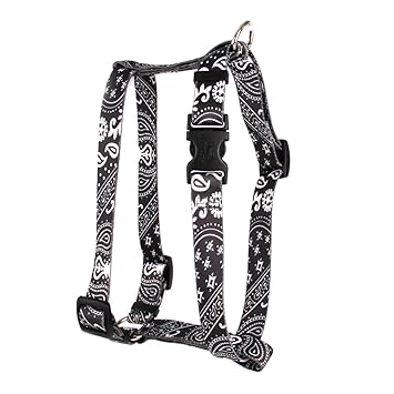 Yellow Dog Design Pet Harness, Large, Black Bandana