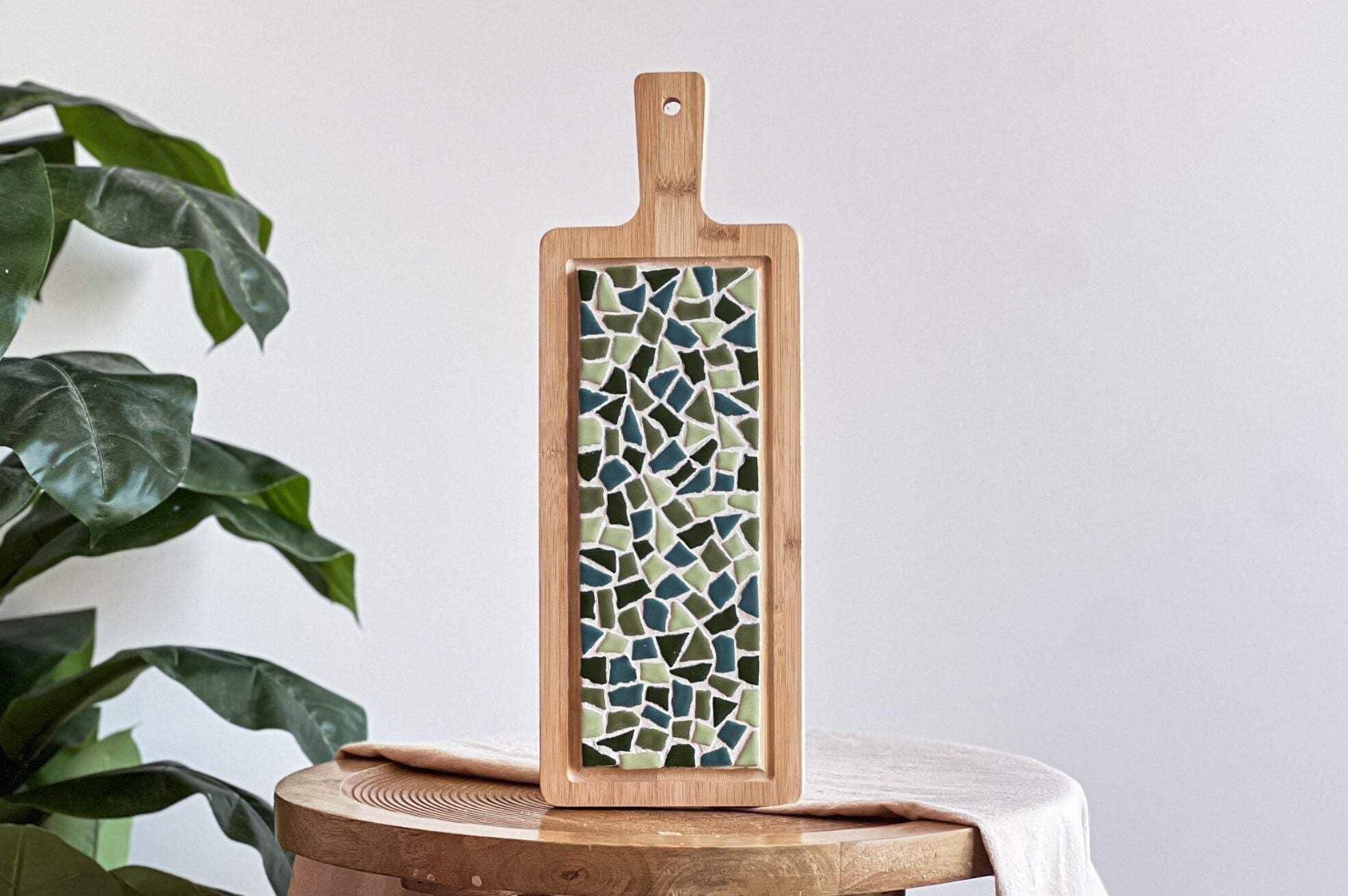 Little Creations Craft Kit - Mosaic Serving Board 40 cm Groen Mix