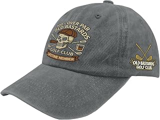 “Old Bastards Golf Club”,100% Over Par Lifetimes Member Golf Hat Camping Caps