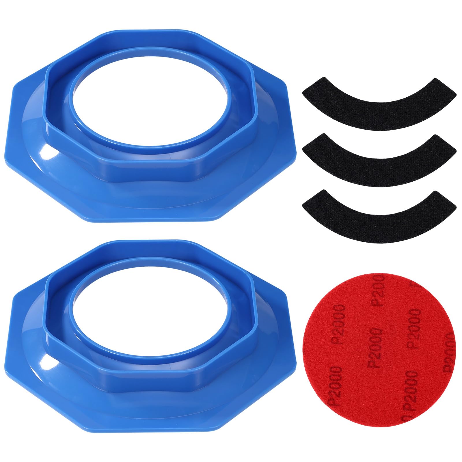 2pz Supporto Carta Vetrata Bowling, Supporto Universale Pad Lucidatura con Carta Vetrata a Spugna & Strumento Manutenzione Superficie Gancio Anello per Esposizione Palline Bowling Sportivo