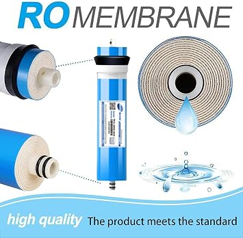 Generic Reverse Osmosis Membrane, 1812-50 GPD RO Membrane, Reverse Osmosis Membrane Filter Replacement Element for Under Sink RO Drinking Water Filter Purifier Filtration System, 1-Pack