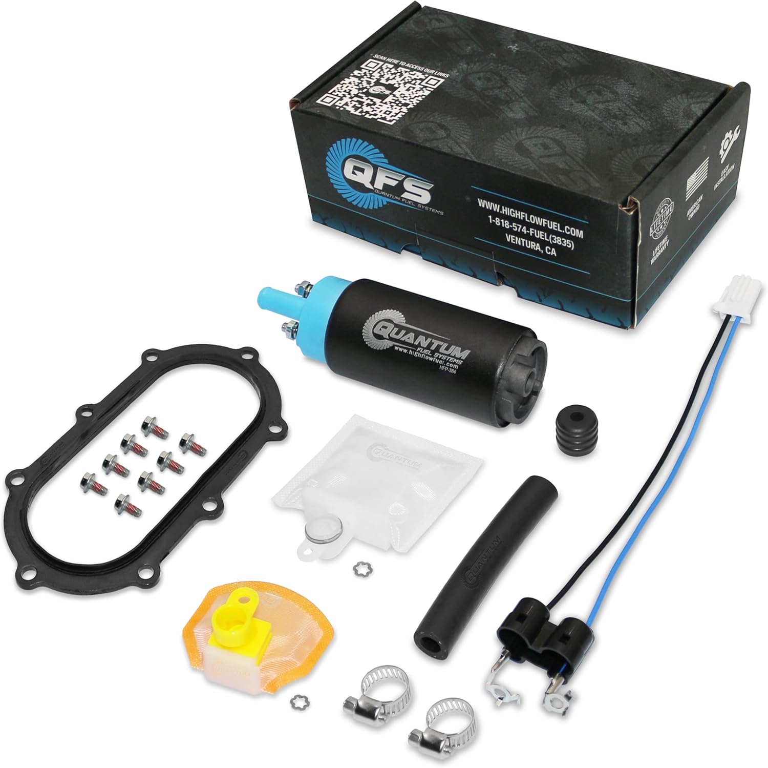 QFS oem In-Tank Fuel Pump Replacement for Suzuki TL1000, GSX-R1000, GSX-R600, GSX-R750, GSX1400, Hayabusa 1300 GSX1300R, SV1000, SV650, V-Strom 1000, 1997-2001, oem 15100-02FB0