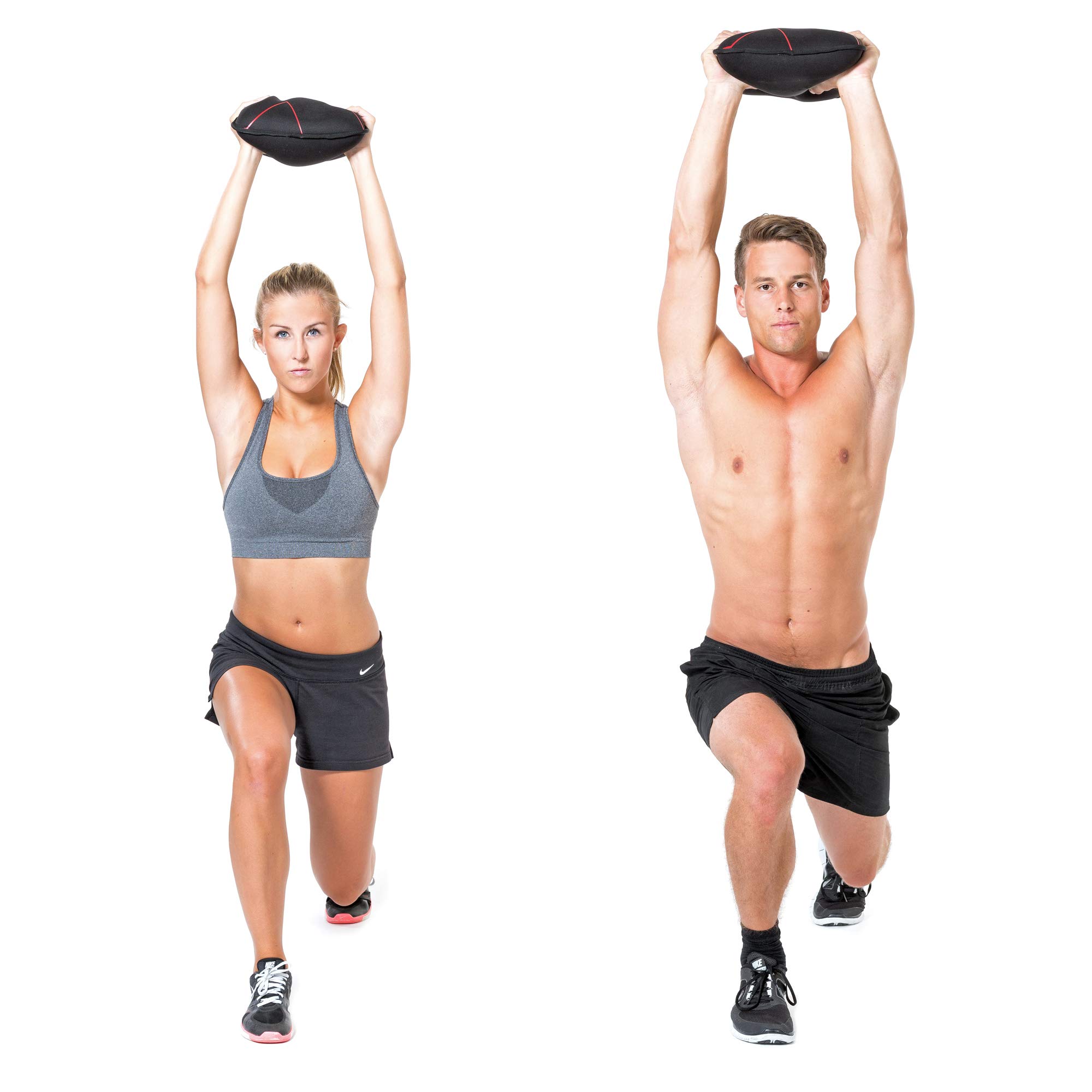 Bolsa de Arena/Sand Pad/Saco de Peso/Fitness Bag/Power Bag | Entrenamiento Muscular/Funcional/de Pesas Libres | Puede Estar llenado con Arena | Negro, 2-12 kg | vacío