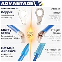 Vista 3 de haisstronica 120 PCS Conectores de Cable Termorretráctil - Conectores de Empalme Termorretráctiles de Grado Marino - Kit de Conectores Eléctricos