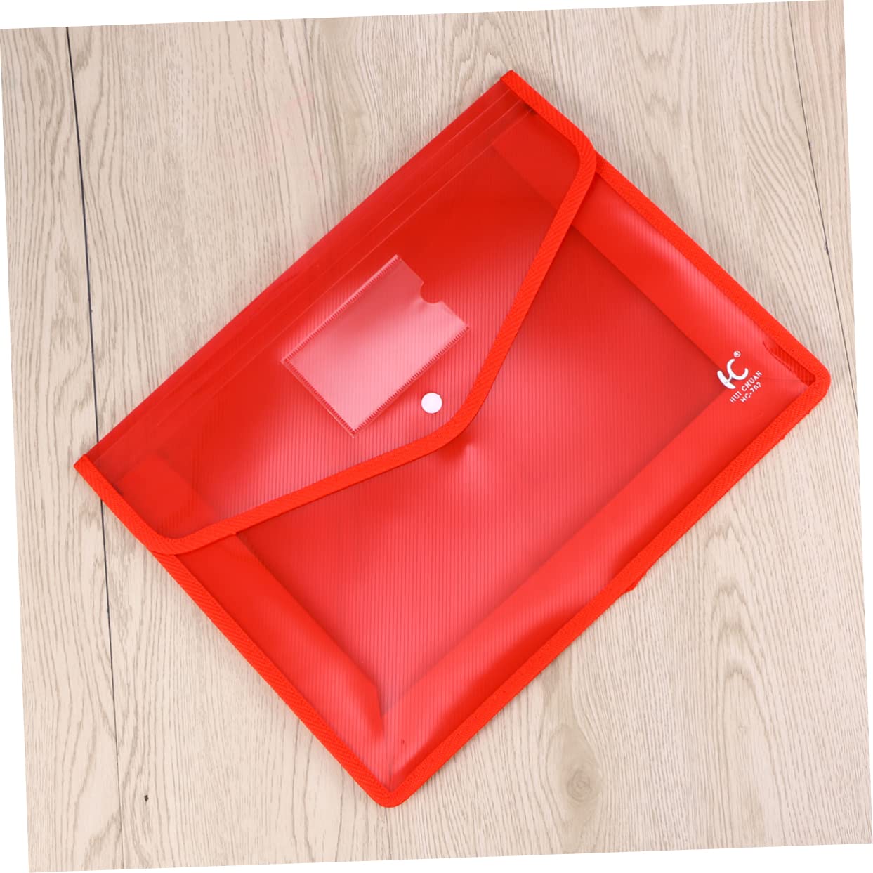 Tofficu 5pezzi Cartella Portadocumenti in Plastica Trasparente con Bottone Pressione Busta da Ufficio Sacchetto Portaoggetti per Organizzazione e Trasporto
