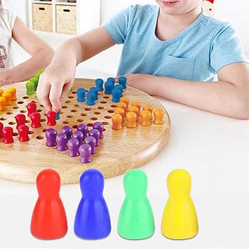 Colorful Plastic Chess Pieces Exquisite Board Game Pieces for Ages Indoor and Outdoor Activities