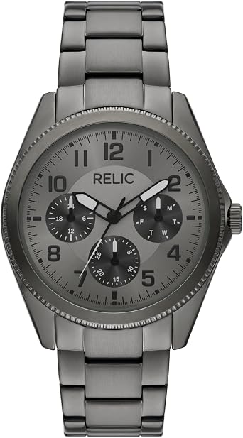 RELIC by Fossil Mens Chris Multifunction Gunmetal Stainless Steel Watch Model ZR16051