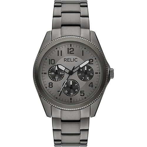 RELIC by Fossil Men's Chris Multifunction Gunmetal Stainless Steel Watch (Model: ZR16051)