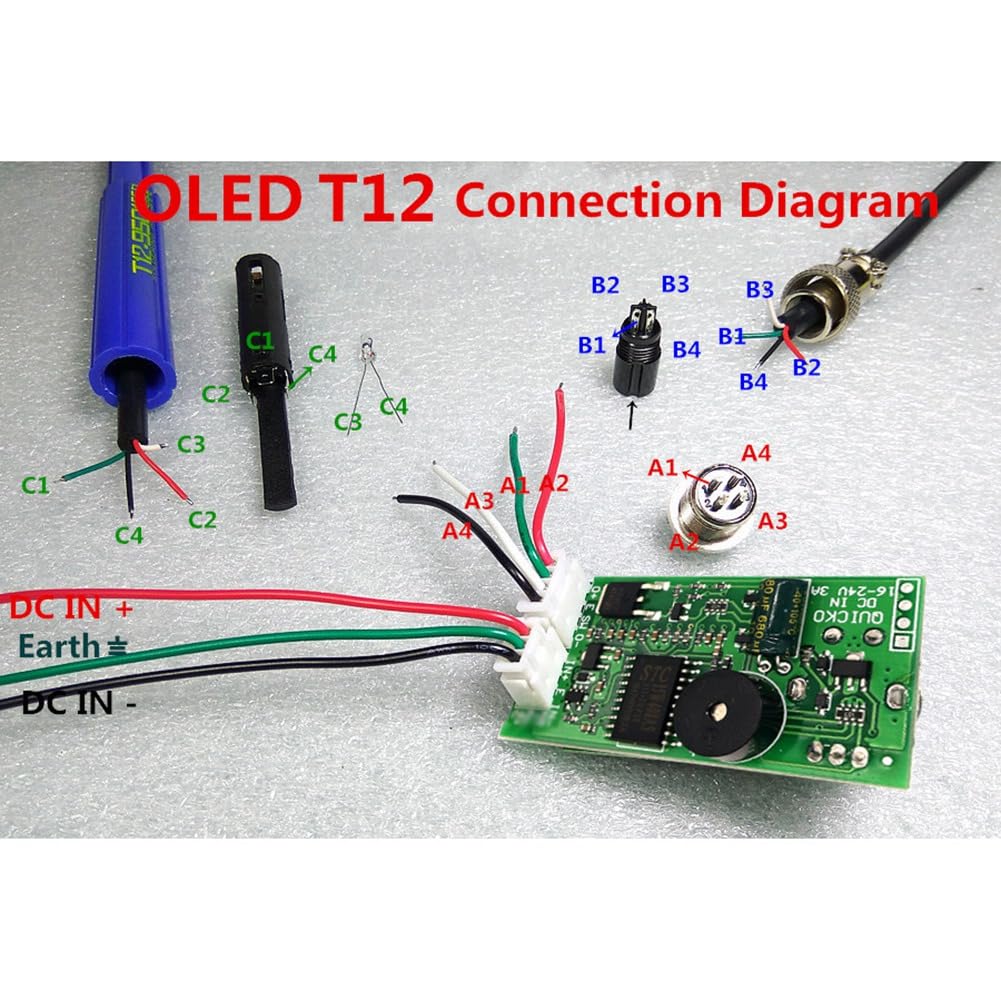 T12 kontroler OLED cyfrowa stacja lutownicza zestawy DIY z uchwytem zastosowanie do końcówek T12