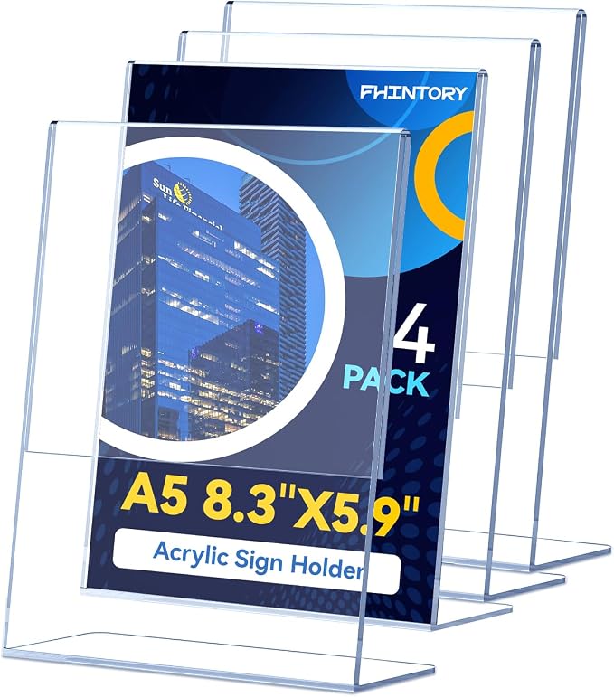 Fhintory Espositore Acrilico A5, 4 Pezzi Cavalieri da Tavolo ...