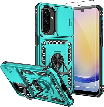 for Samsung A17 5G Case,with HD Screen Protector & Camera Lens Cover,16 FT Military Grade Drop Protection,Magnetic Kickstand Protective Phone Case for Galaxy A17 5G, Mint