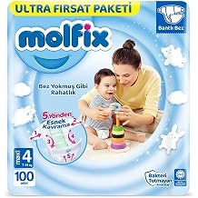 Molfix Maxi Ultra Bebek Bezi, No4, 7-14 kg, 100 Adet