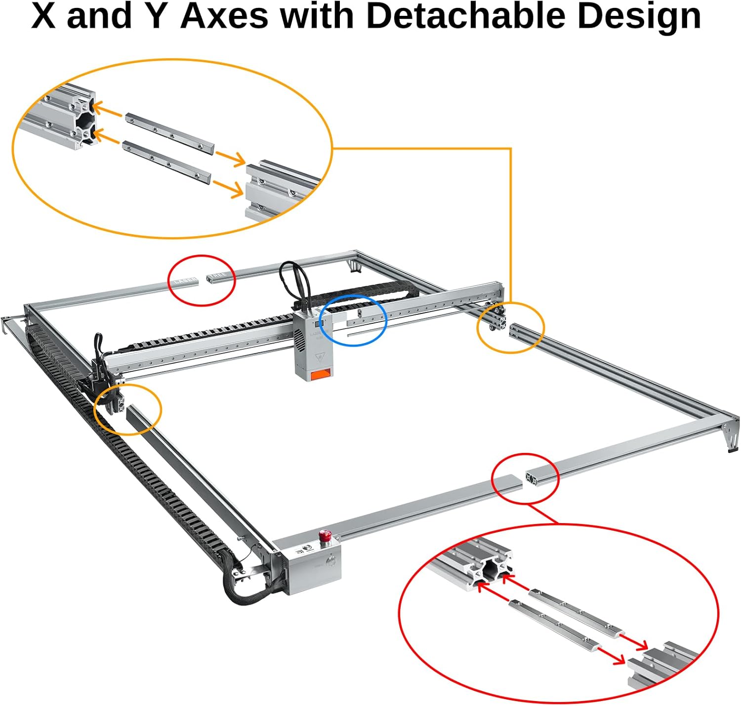 LASER TREE 60W (60000mW) Output Laser Engraver, 39 * 59 Inch Laser Engraving Machine with Air Assist, Switchable Diode Laser Cutter Engraver for Cutting Engraver for Wood Metal Acrylic, Class 4