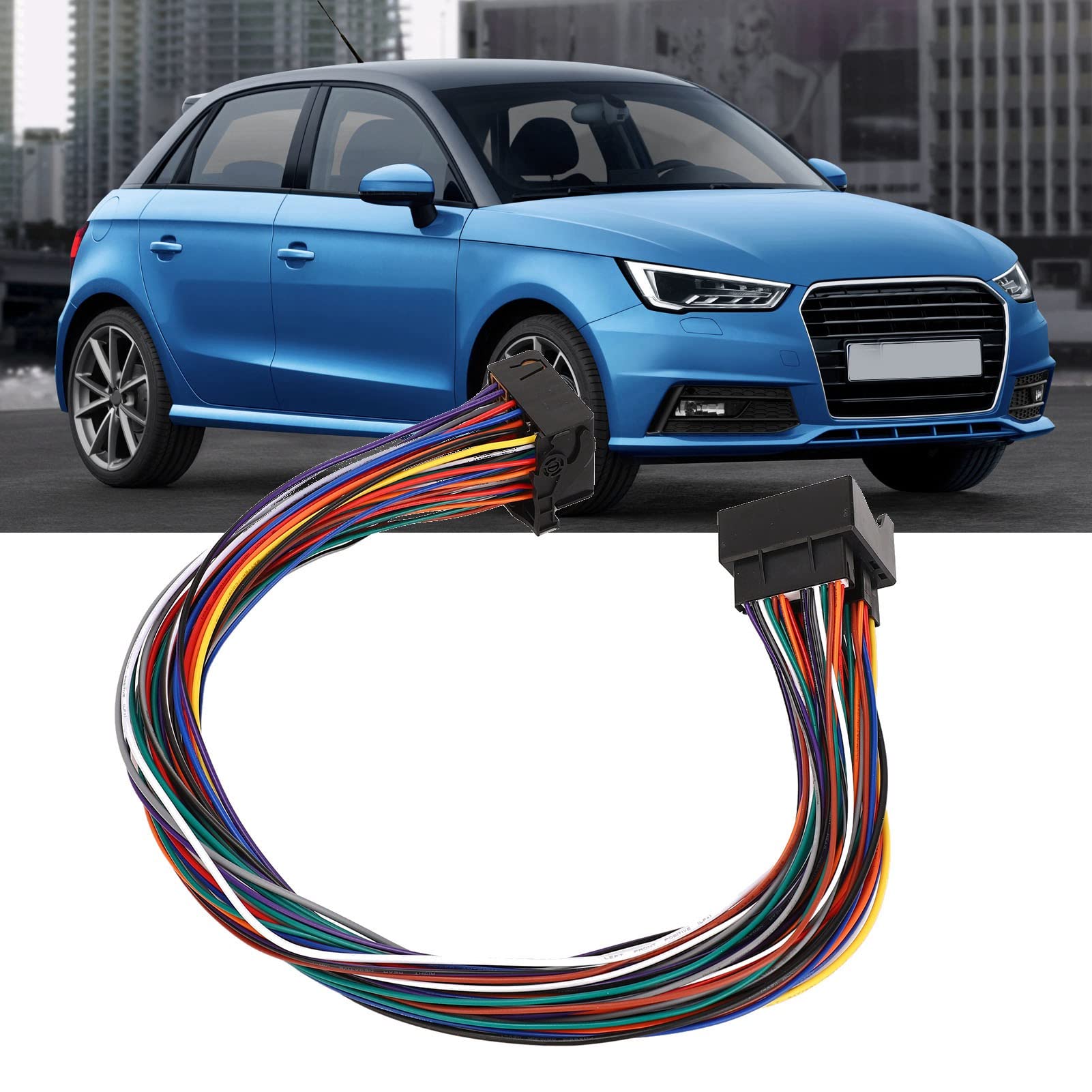 Adaptador De Cable De Radio De Coche De 60 Cm Y 52 Pines, Cable De Extensión MQB Arnés De Cables De Radio Estéreo De Coche 5.0 5‑12V Para Altavoces De Radio De Coche