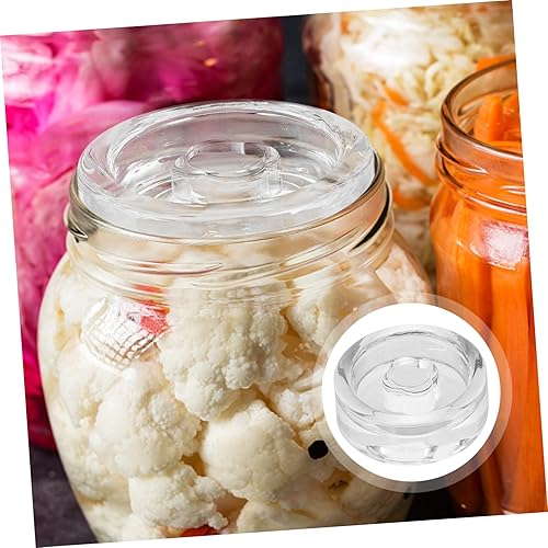 Miniatura 2 de Kichvoe pesos de vidrio fermentado pesos de frasco de fermentación tapa de frasco de fermentación frascos de medio galón tarros de albañil boca