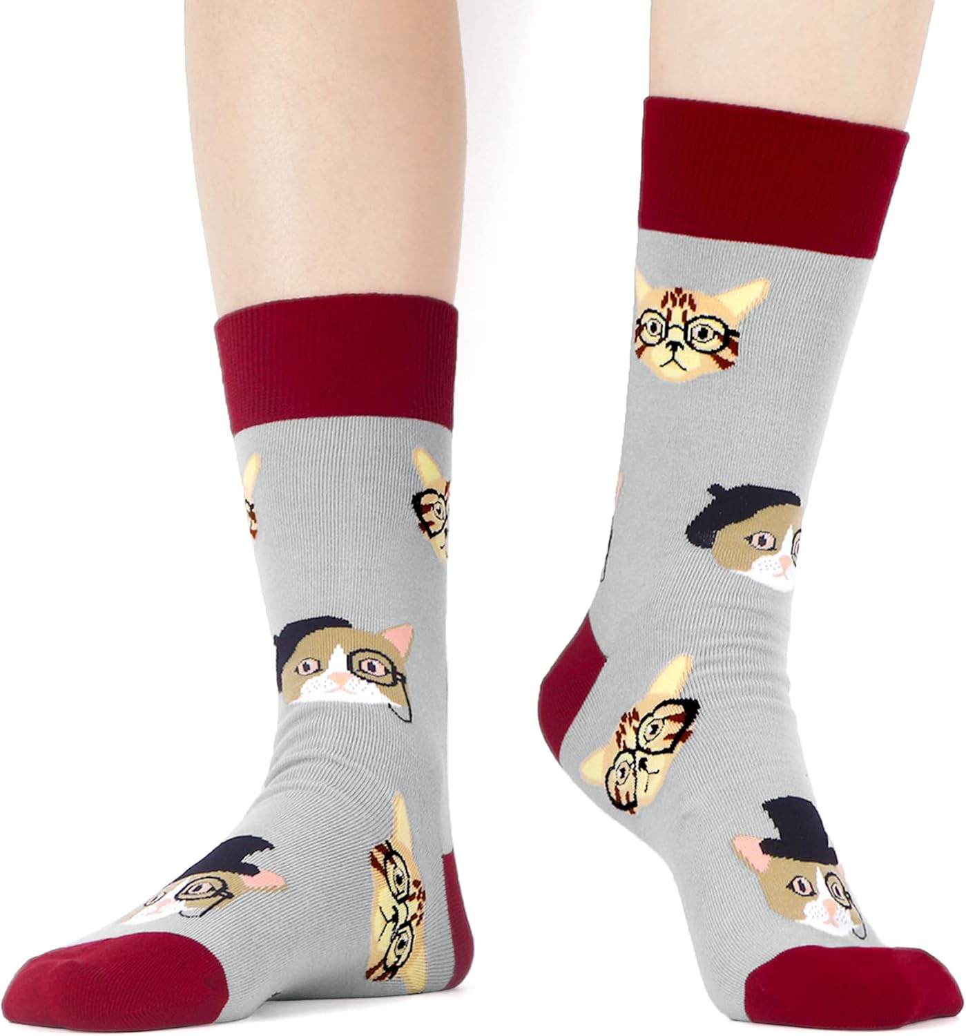 WeciBor Women's Funny Colorful Novelty Pattern Cotton Crew Socks Funky Gifts for Mum - Image 5