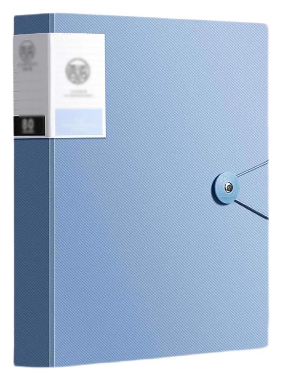 A4-Präsentationsmappen, A4-Portfolio-Ordner mit 80 Fächern, mehrfarbig, for Büro und Schule(Blue)